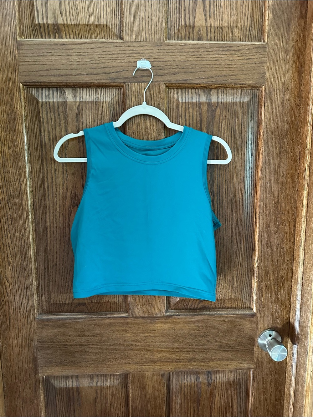 ZYIA Teal Sleeveless Crop Tank
